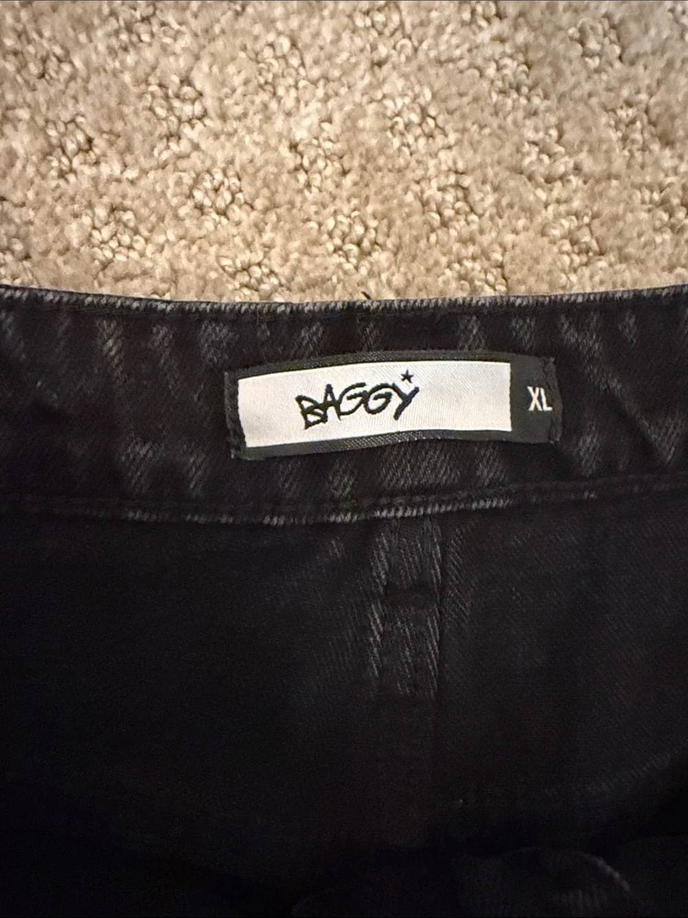 Baggy Clothing US Black Men's Baggy Skater Y2K Jeans - XL